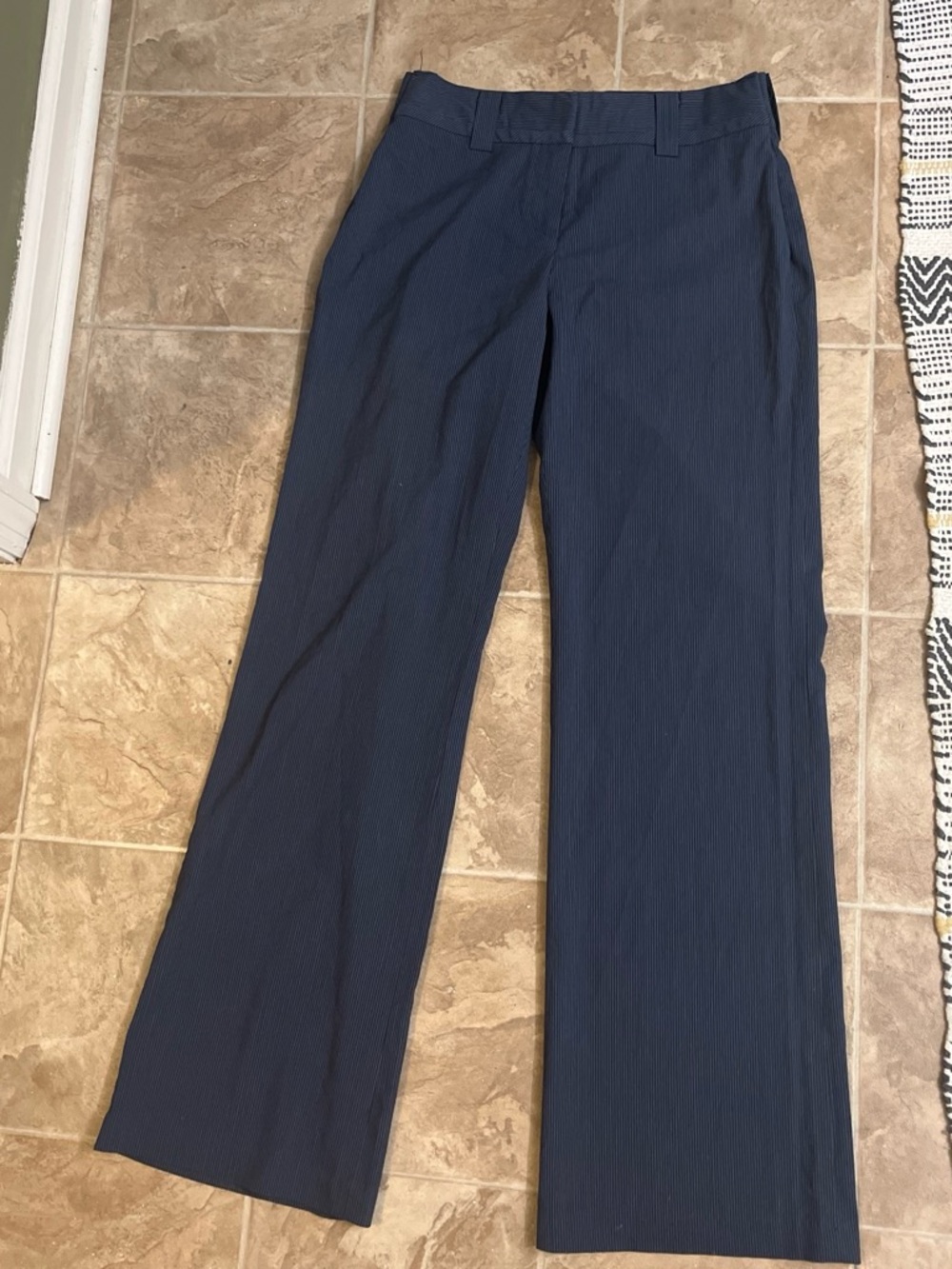 Unlisted Navy Pinstripe Trousers